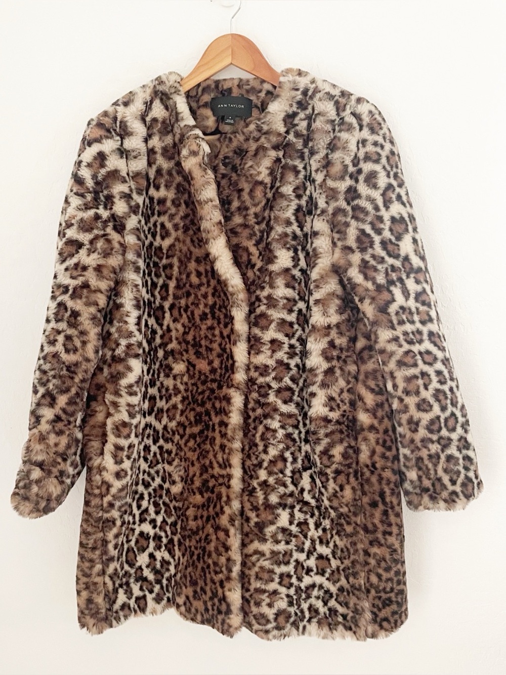 Ann Taylor cheetah fur coat size medium